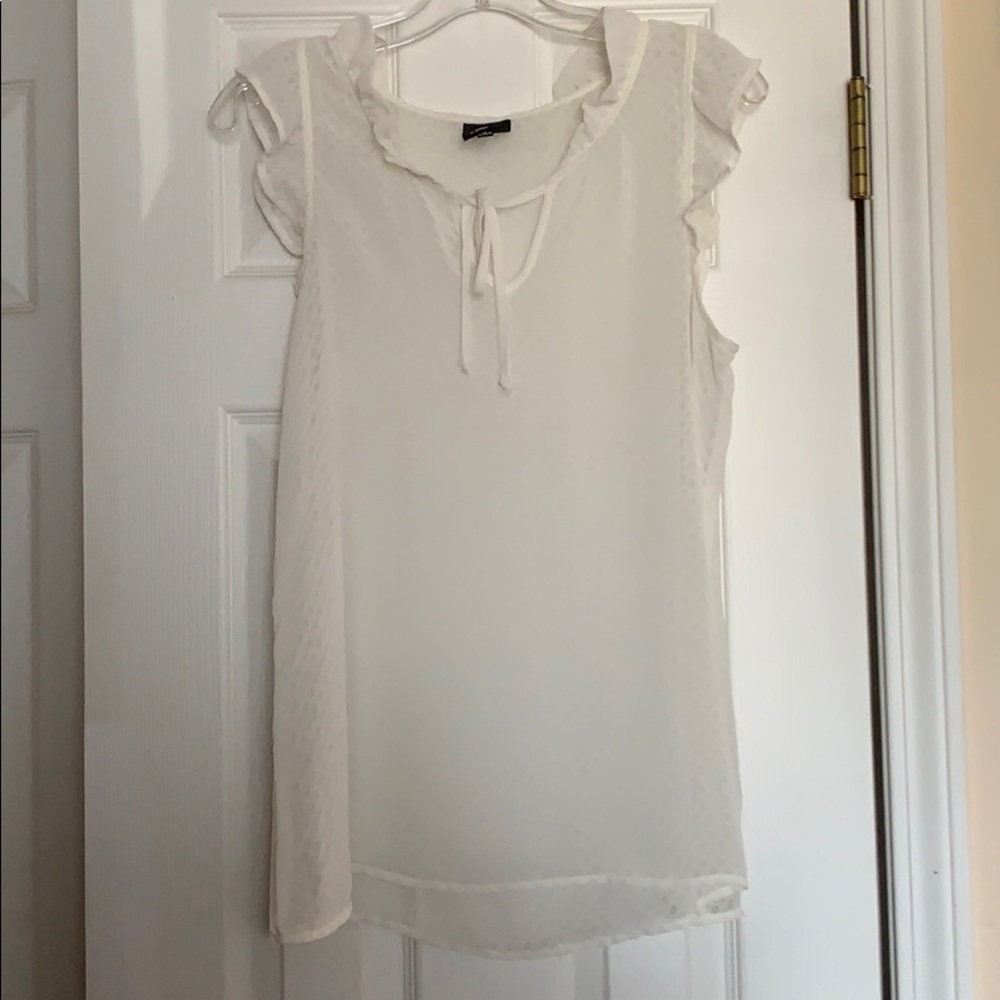 White polyester blouse